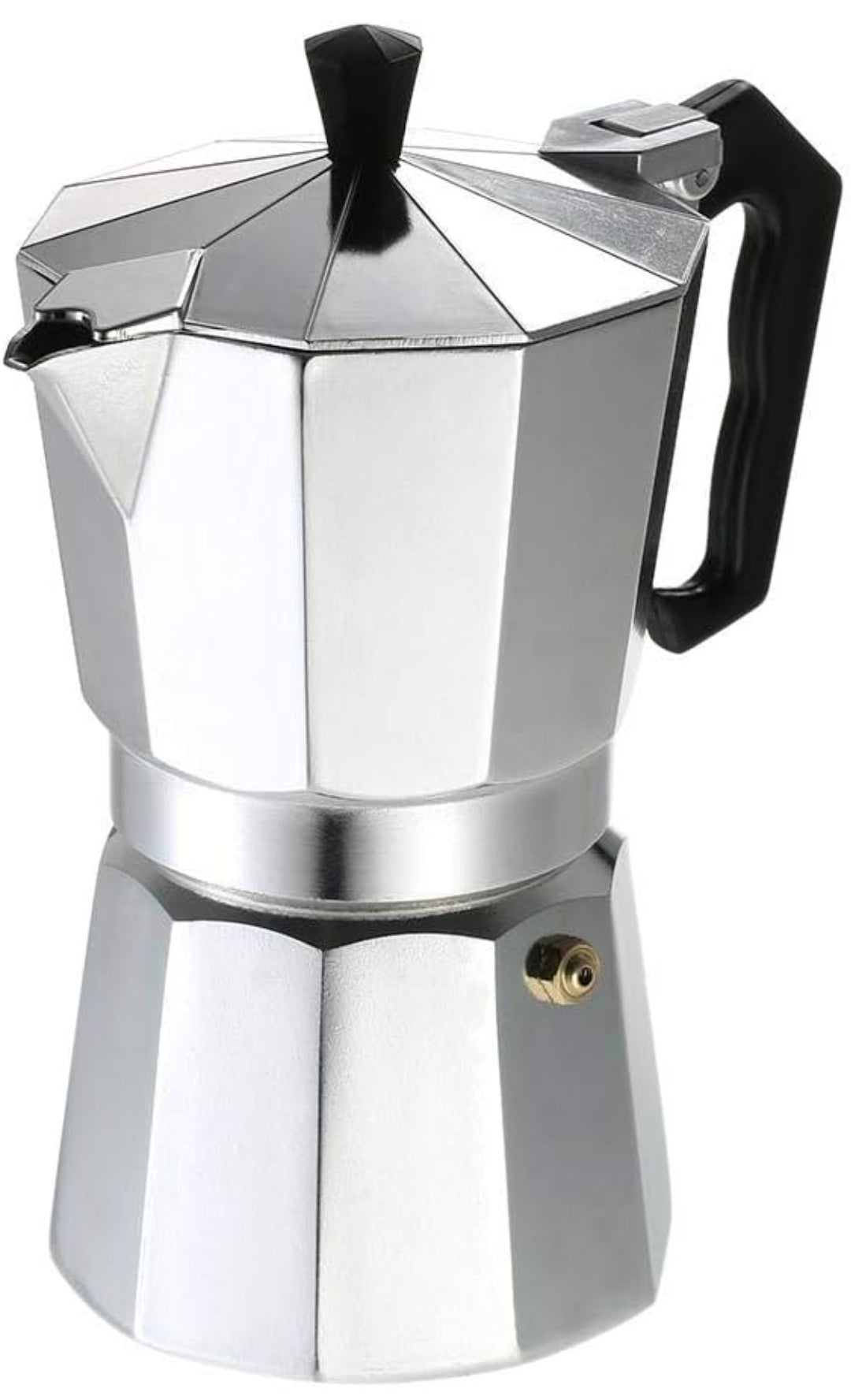 6-Cup Aluminum Espresso Percolator Coffee Stovetop Maker Mocha Pot for Use on Gas or Electric Stove