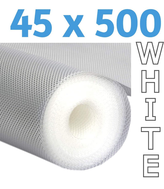 Multipurpose 45cm x 5m Super Strong EVA Anti-Slip Bathroom Kitchen Cabinet Drawer Shelf Mat Liner Sheets Roll, Fridge Mat, Table Mat (45cm X 5 Meters Roll, Transparent White)